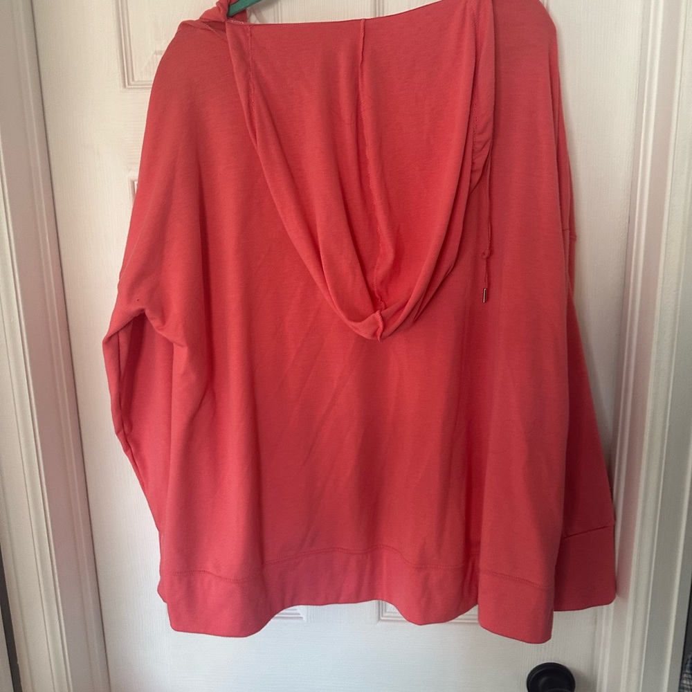 Coral Hooded Sweatshirt